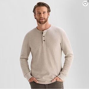 St. John's Bay Beige Henley Knit Top